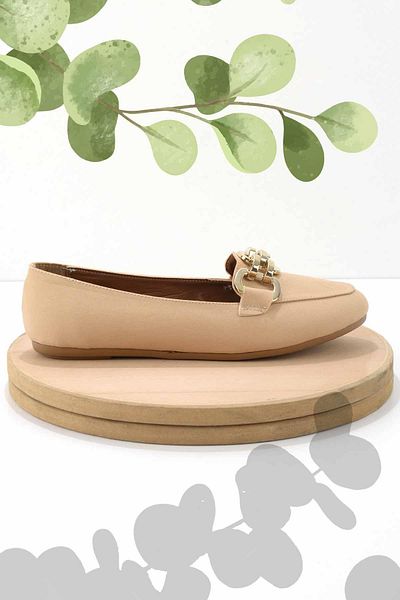 Bambi Matte Nude Satin Damen Loafer Schuhe K 01688020738