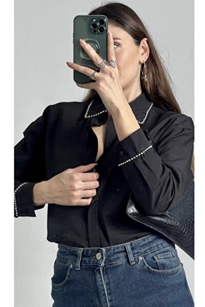 Yaren Moda Kadın Gömlek (Taş detaylı)