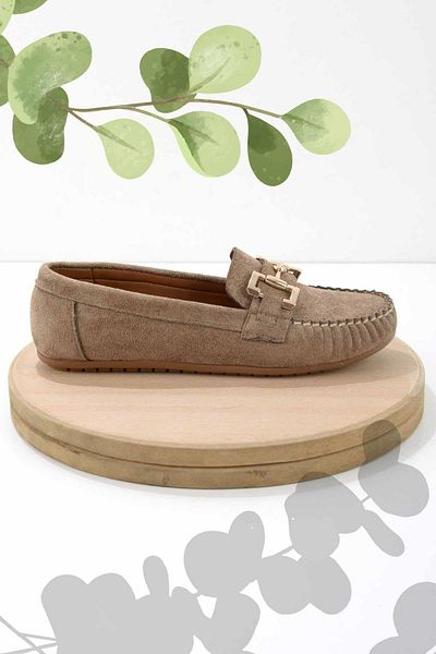 Bambi Γυναικεία Loafer Παπούτσια Mink Suede K 01778166502