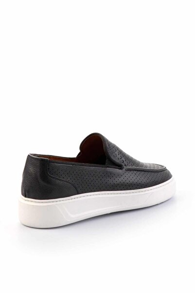 Bambi Black Genuine Leather Men's Casual Shoes E01378002903