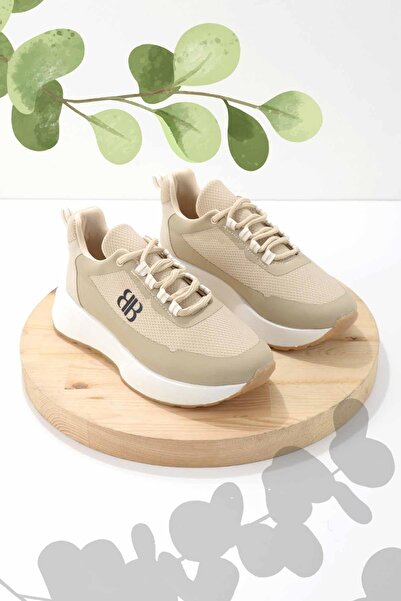Bambi Μπεζ Διχτυωτό Γυναικείο Sneaker K 01824211522