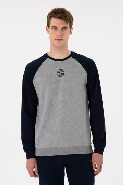 U.S. Polo Assn. Men's Gray Melange Sweatshirt 50293455 -Vr086