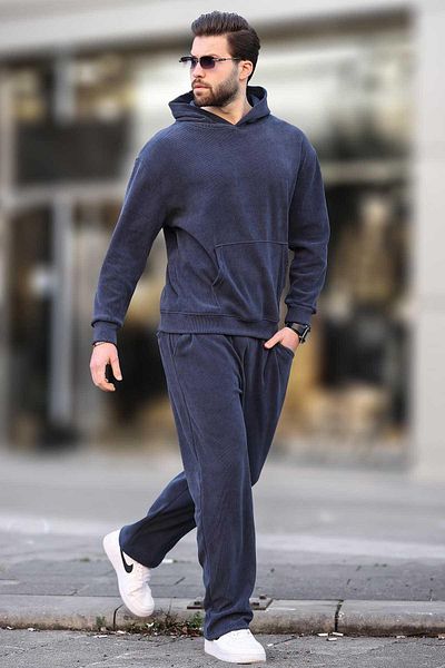Madmext Σετ αθλητικής φόρμας ανδρικής μπλούζας Navy Blue E7401
