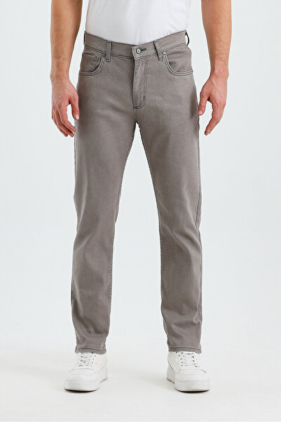 WKM Чоловічі джинси Regular Fit, прямий крій, широкі штанини, висока талія, повсякденні джинси, джинсові штани