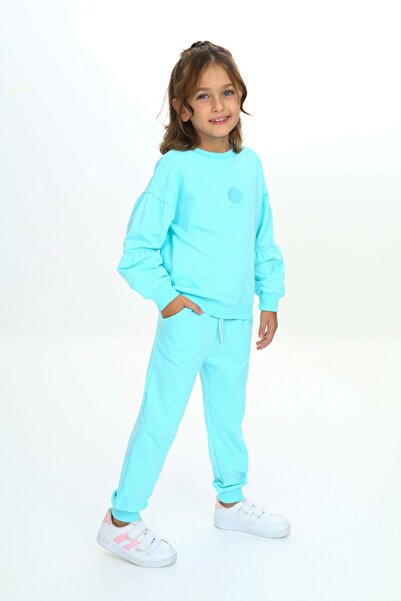 Toontoy Κοριτσίστικο κοστούμι φόρμας με κέντημα με κοχύλια