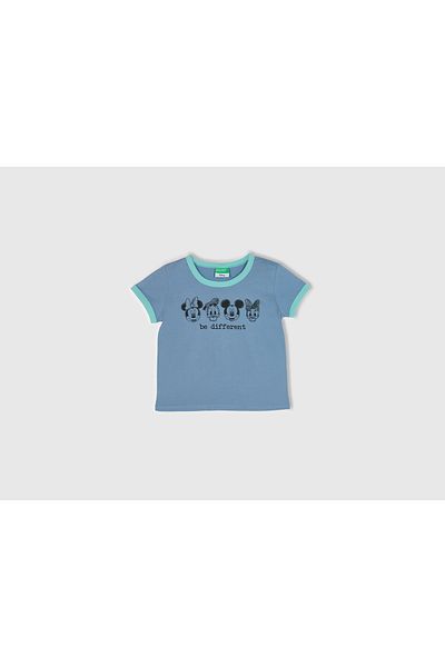 United Colors of Benetton Blaues T-Shirt für Mädchen