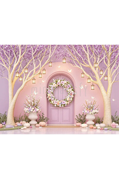 Minimalisfy Romantik Arka Plan ile Büyüleyen 200x150cm Bahar Temalı  Stüdyo Fonu