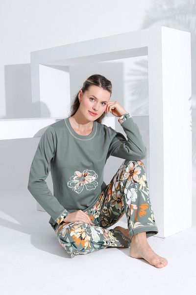 Etoile 100% Cotton Long Sleeve Women's Pajamas Set 98234