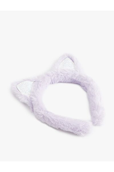 Koton Sequined Plush Crown Ear - Applique Detailed