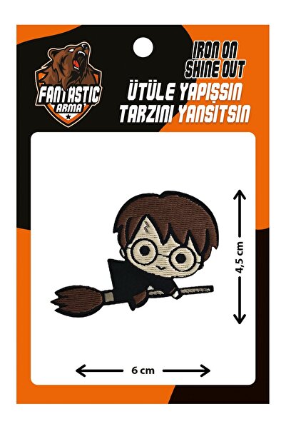 FANTASTIC ARMA Ütü Ile Yapışan Dokuma Arma Süpürgeli Harry