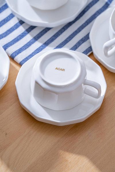 ACAR Hexagon 6-Person Teacup Set - 200 ml