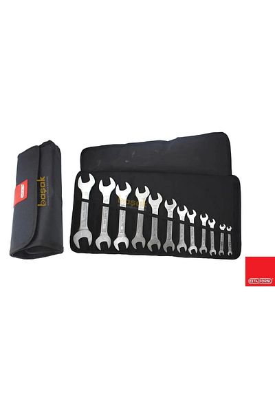 CETA FORM 6 - 32 Mm 12-Piece Open End Wrench Set with Cloth Bag B10-r12