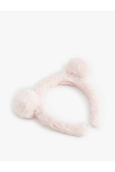 Koton Plush Pompom Applique Detailed Crown