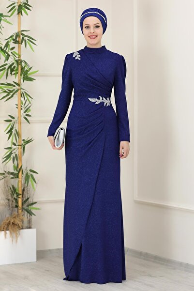 SUBU TASARIM Saks Blue Fairytale Evening Dress - Tbsesm01
