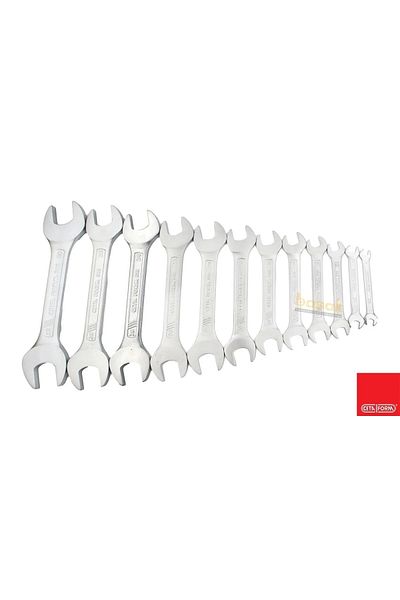 CETA FORM 6 - 32 Mm 12-Piece Open End Wrench Set with Cloth Bag B10-r12