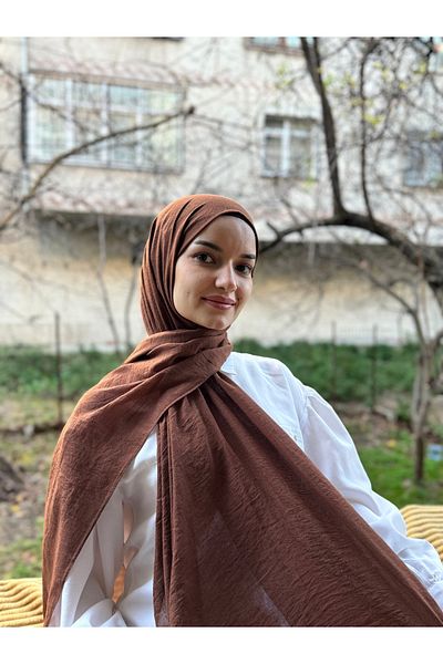 shalby Cotton Crash Shawl - Cinnamon