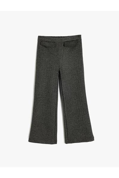 Koton Striped Trousers with Flap Pockets