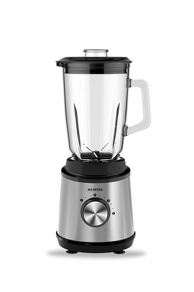 KUMTEL Inox Glass Table Blender with Jug and Grinder