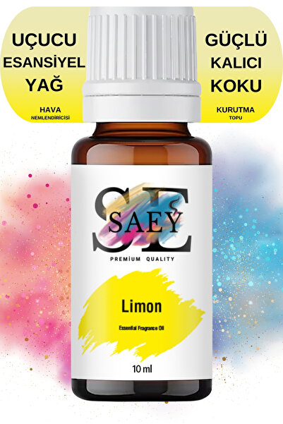 SAEY Limon Esansiyel Uçucu Koku Yağ Buhurdanlık Yağı Difüzör Esansı Hobi Esan...
