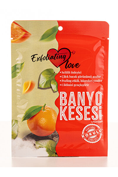 EXFOLIATING LOVE KURU CİLT PORTAKAL KOKULU KESE İNCE %100 VİSKOZ