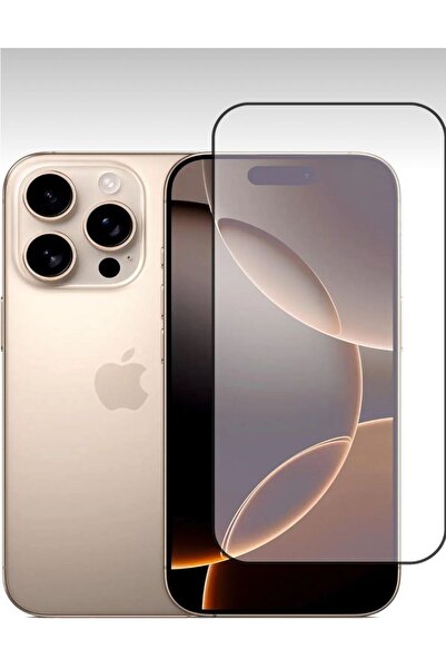 IPHONE 16 PRO TAM KAPLAMA EKRAN KORUYUCU KIRILMAZ CAM