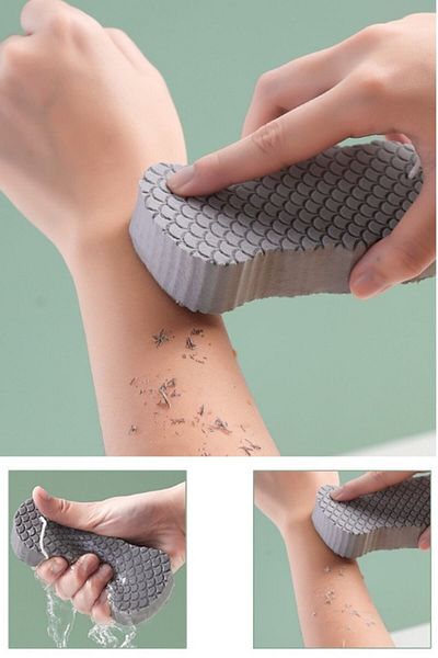 MT Magic Bath Body Shower Sponge - Leather Remover Massage Exfoliating Brush