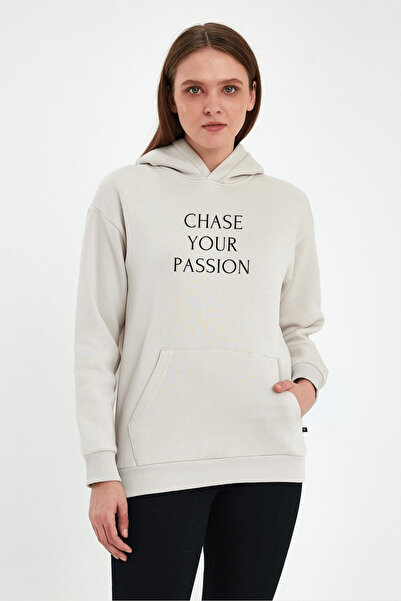 yakamor Unisex με τύπωμα επένδυση fleece Φούτερ με κουκούλα