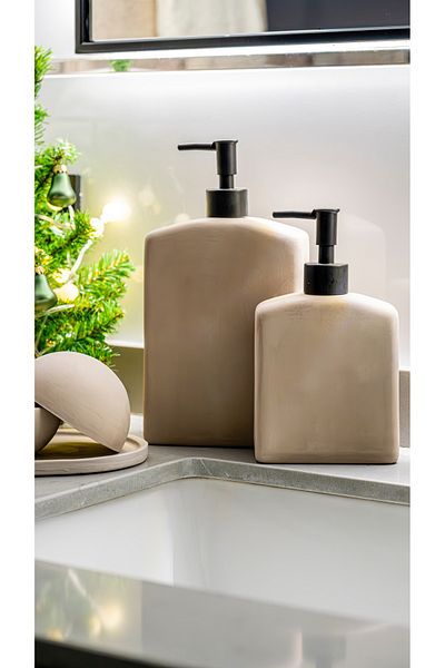 Minteks Teresa Large Liquid Hand Soap Dispenser Off White