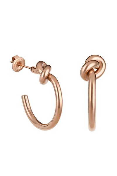 Daniel Klein Mtk11432 Steel Rose Gold Colored Earrings