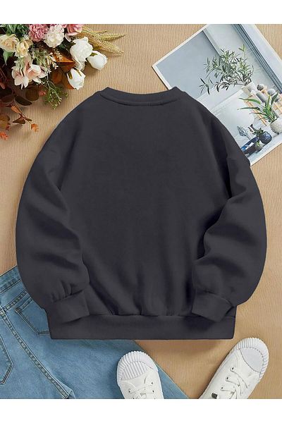SOFTWAY Unisex Oversize Heiparman Panda Printed Basic Sweatshirt – Smoked