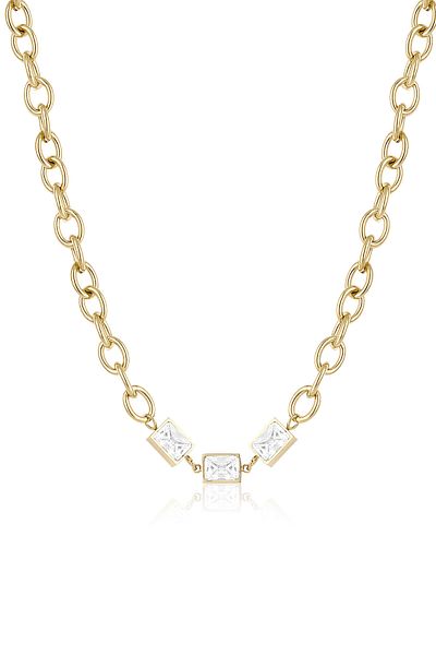 Daniel Klein Mtk11339 Steel Gold Color Necklace
