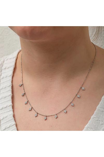Skygo Lucky Women's Necklace - Silver Baklava Cut