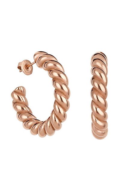 Daniel Klein Mtk11435 Steel Rose Gold Colored Earrings