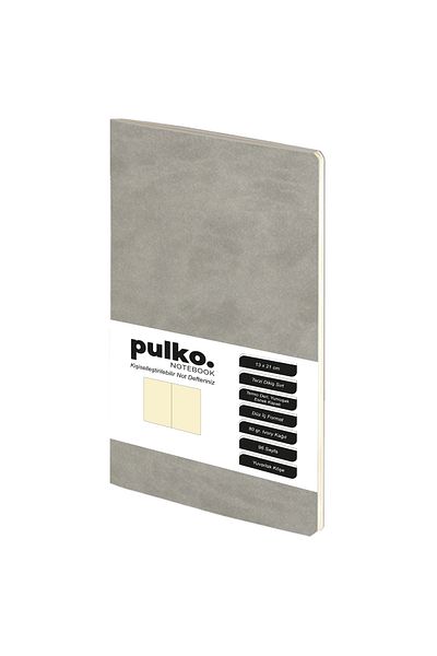 PULKO Notebook Grey Tailor Sewing Notebook - 13X21Cm, 96 Sheets, Cream Paper