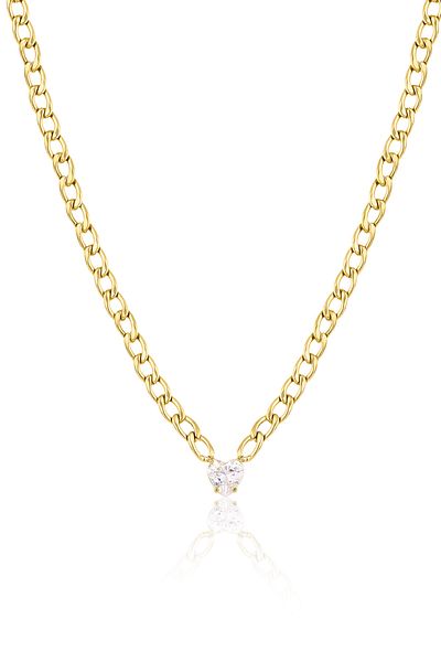 Daniel Klein Mtk11331 Steel Gold Color Necklace