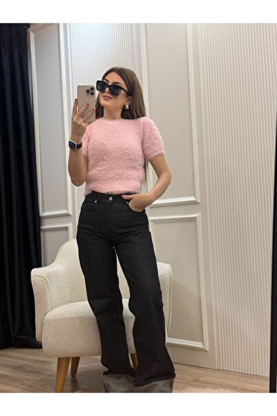 Dilvin Paçası Kıvrık Simli Jeans