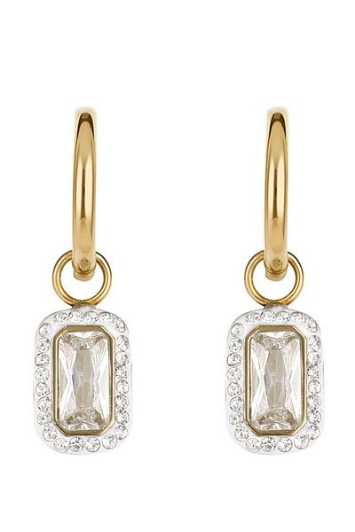 Daniel Klein Mtk11428 Steel Gold Color Earrings