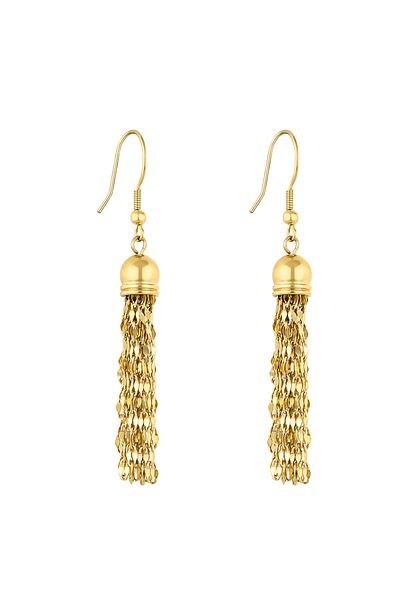 Daniel Klein Mtk11394 Steel Gold Color Earrings