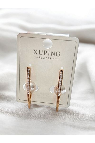 XUPING JEWELRY Melekcehobi Jewelry Pearl Zircon Stone Xuping Earrings