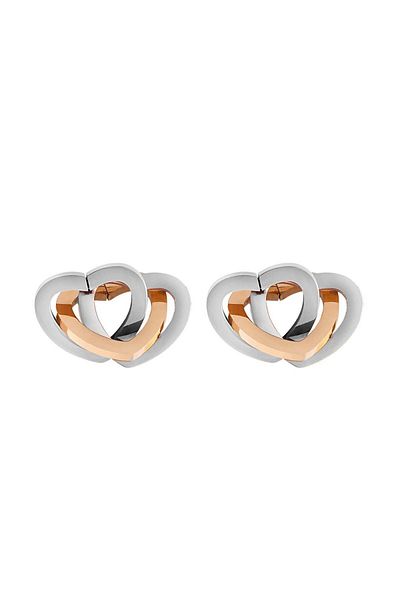 Daniel Klein Mtk11424 Steel Rose Silver Color Earrings