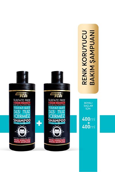 Softto Plus 2X400 ml Special Color Protection Dyed Shampoo - for Hair