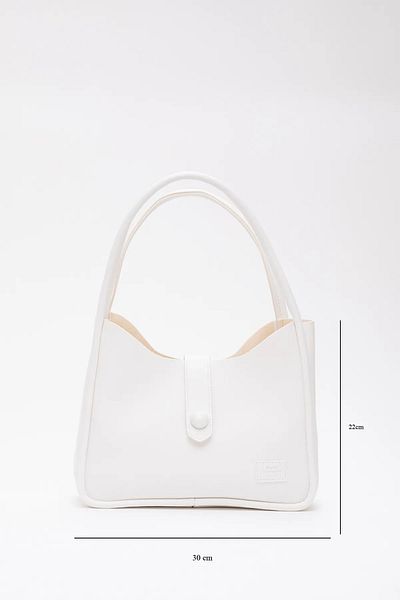 Dias avm Fashionable and Ergonomic Arm and Shoulder Bag with Leather Button Detailed Snap Fastener Makeup Bag