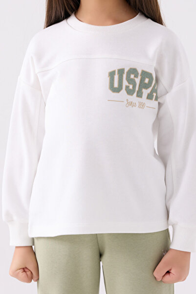 U.S. Polo Assn. Σετ αθλητικής φόρμας Girl Waiter - Κρέμα