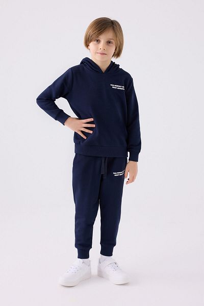 Rolypoly Boy's Navy Blue Tracksuit Set
