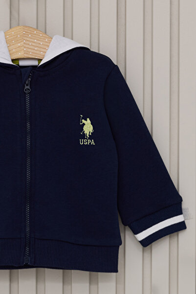 U.S. Polo Assn. Baby Boy Navy Blue 3 Piece Set