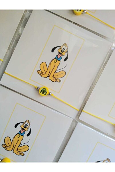 Nas Aksesuar Hediye Doğum Günü karne okul öncesi Kartlı pluto   Bileklik 6 Adet