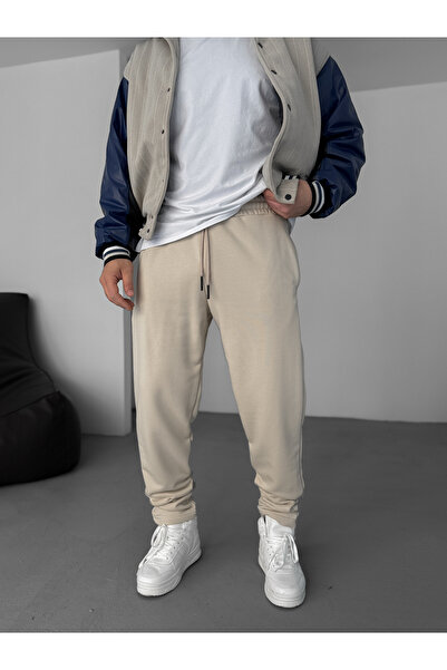 BYBASICMAN Μπεζ Φούτερ Relax Mold με τρεις κλωστές BY-063