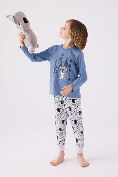 Rolypoly Синій комплект піжами для хлопчиків з довгим рукавом