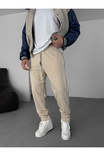 BYBASICMAN Μπεζ Φούτερ Relax Mold με τρεις κλωστές BY-063