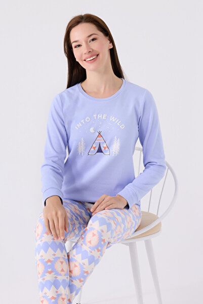 Arnetta Kadın Mor Uzun Kol Pijama Takım